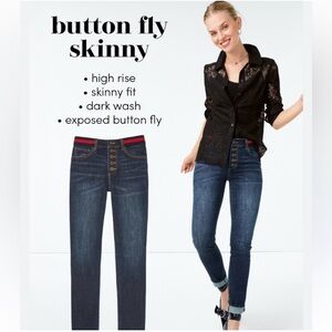 CAbi Button Fly Skinny Jeans 10 Short